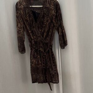 Joie Brown and Black Paisley Dress